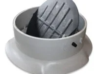 Всасывающая воронка с поворотной заслонкой CL920 серая в сборе — фото 2