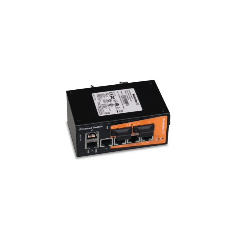 Коммутатор Ethernet с 6 разъемами RJ45, 2 разъемами FOC SC, 24 В, C-образная рейка BasicLin